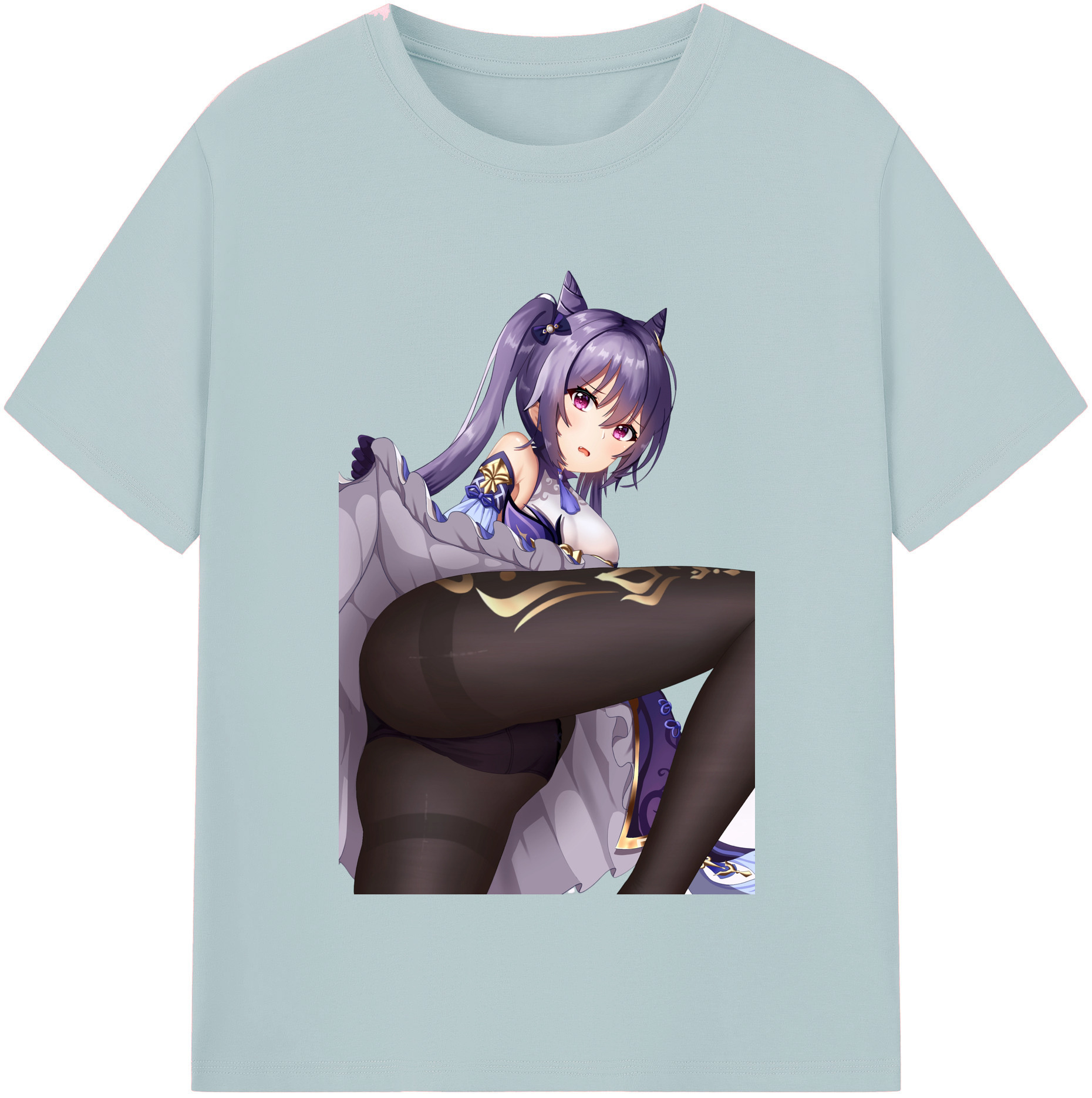 げんし神 刻晴 こくせい genshin Kokusei 綿100％半袖Tシャツ（フロントプリント）